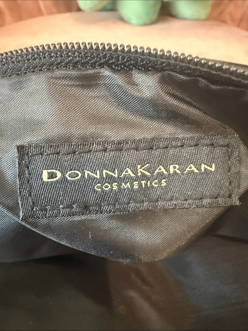 NWOT Donna Karan Black Zip Pouch - Cosmetics Bag